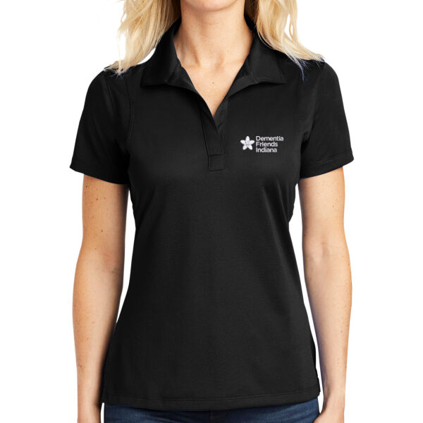 Embroidered Dementia Friends Indiana White Logo - Ladies Micropique Sport Wick ® Polo Thumbnail